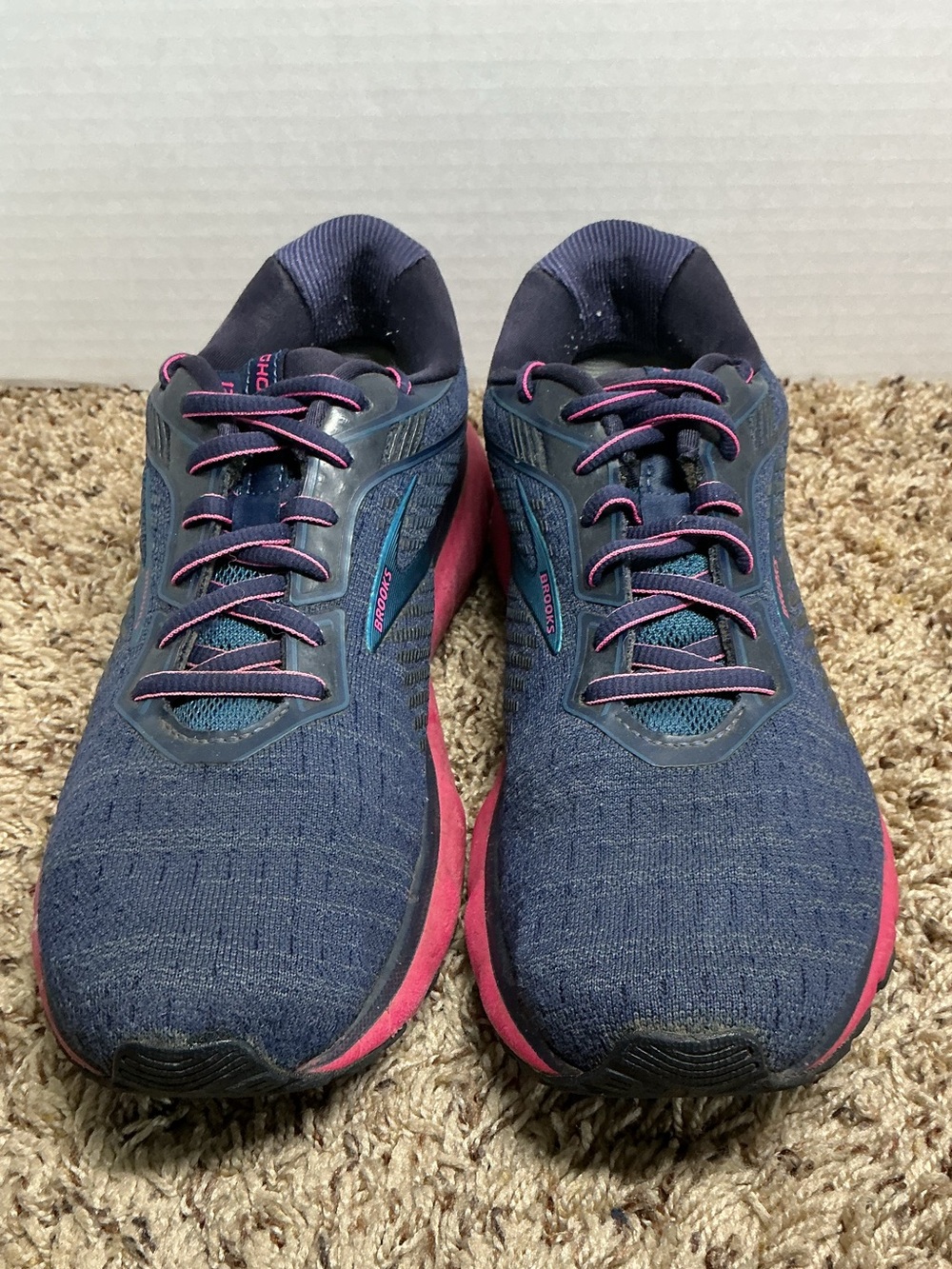 Brooks Ghost 12 Women’s Size 8.5 Navy Pink Running Shoes 1203051B414 - Picture 11 of 16